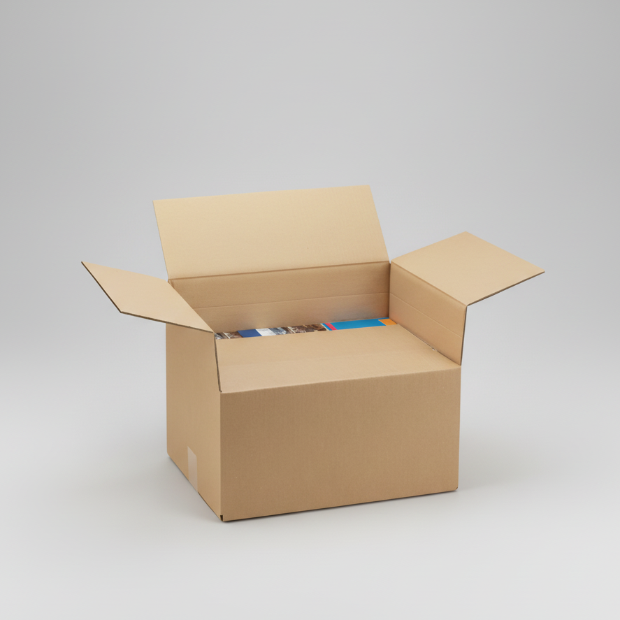 Caisse carton d'emballage 40x30x20 cm en simple cannelure, idéal pour l’expédition, le rangement et le conditionnement de produits.